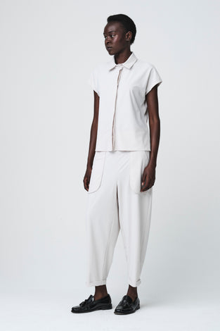 Wilma structure tech jersay blouse