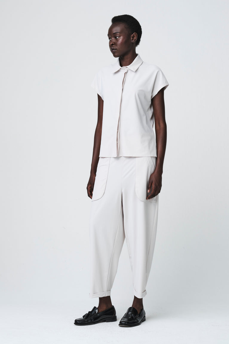 Wilma structure tech jersay blouse