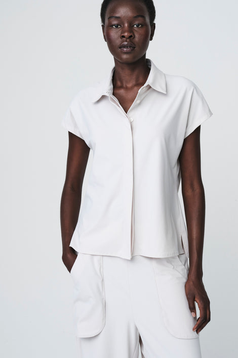 Wilma structure tech jersay blouse