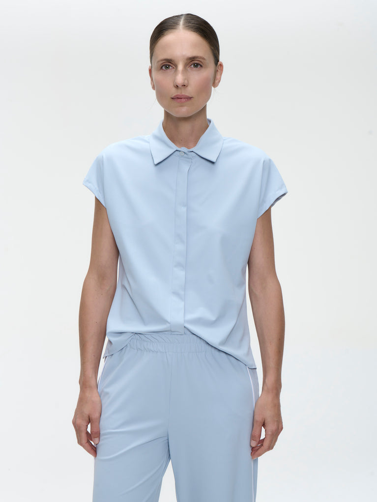 Wilma structure tech jersay blouse
