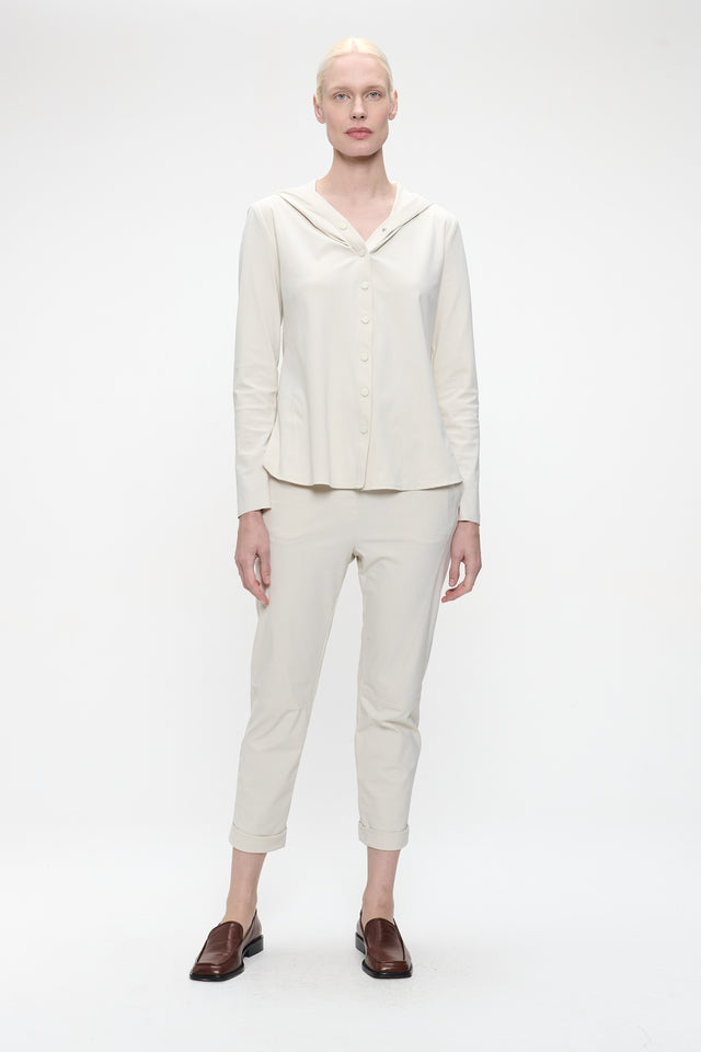 Veronica brush tech jersey blouse