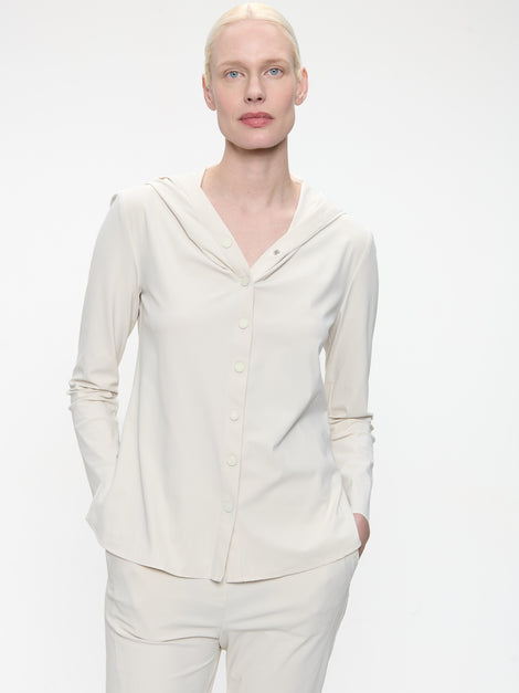 Veronica brush tech jersey blouse