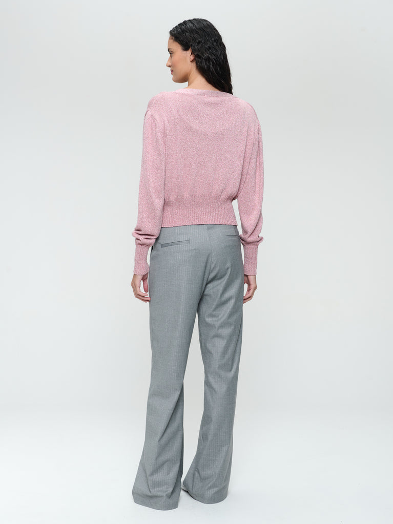 Yvette shiny line viscose pants