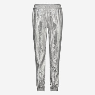 Alex silver shine foil pants